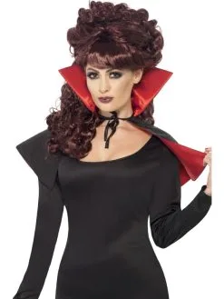 Zwart Rode Mini Vampieren Halloween Cape