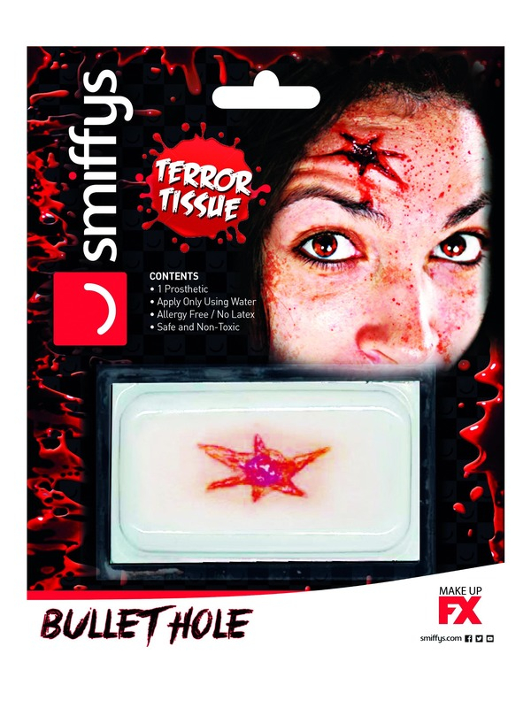 Horror Wound Transfer, Bullet Hole Wound - Afbeelding 2