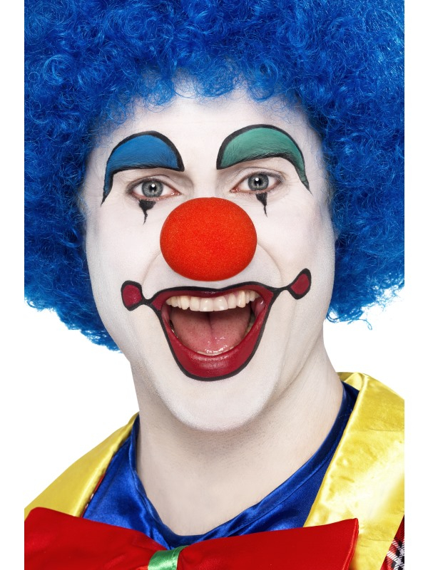 Crazy Clown Pruik Blauw - Afbeelding 4