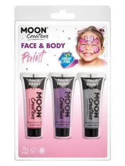 Moon Creations Face & Body Paint Roze/Paars/Zilver