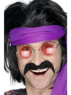 Seventies Snor Zwart