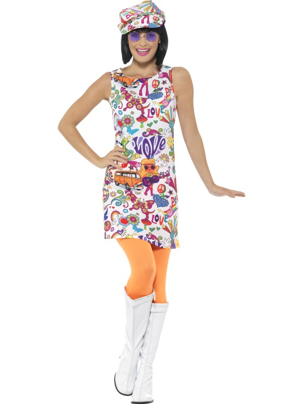 60's Groovy Chick Kostuum - Afbeelding 3
