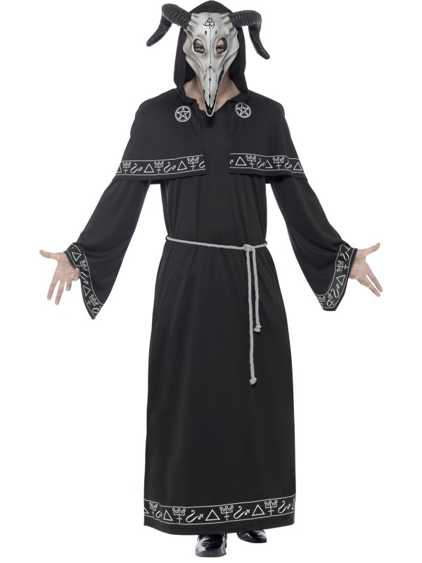 Cult Leader Zwarte Magie Heren Kostuum