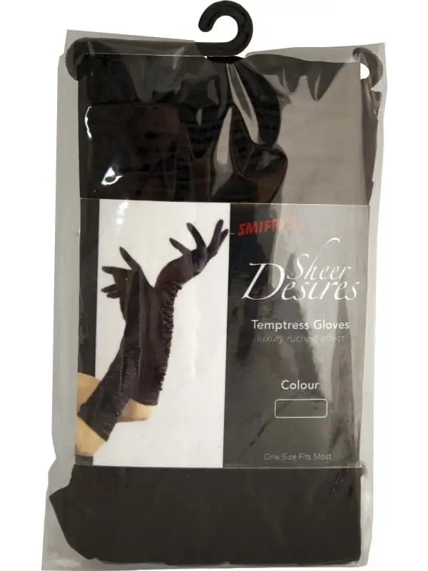 Zwarte Lange Handschoenen - Afbeelding 2