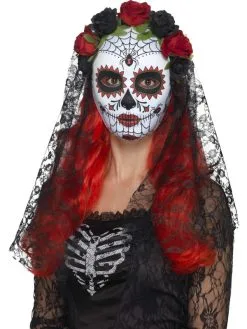 Day Of The Dead Senorita Masker Met Sluier