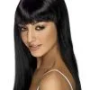 Zwarte Lange Glamourama Pruik
