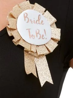 Deluxe Glitter Bride To Be Rosette