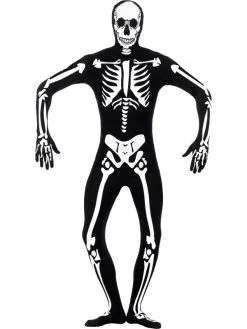 Skeleton Glow In The Dark Morphsuit Halloween Kostuum