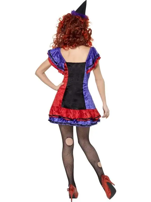 Circus Sinister Clown Dames Halloween Kostuum - Afbeelding 3