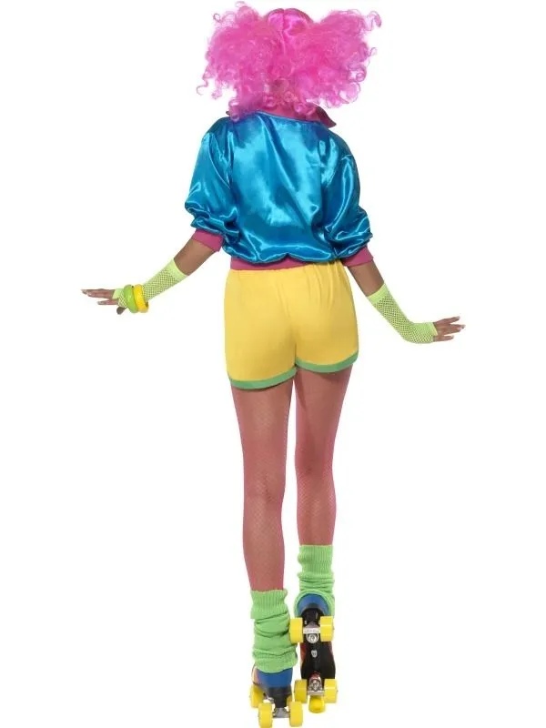 Skater Girl Neon Dames Kostuum - Afbeelding 2