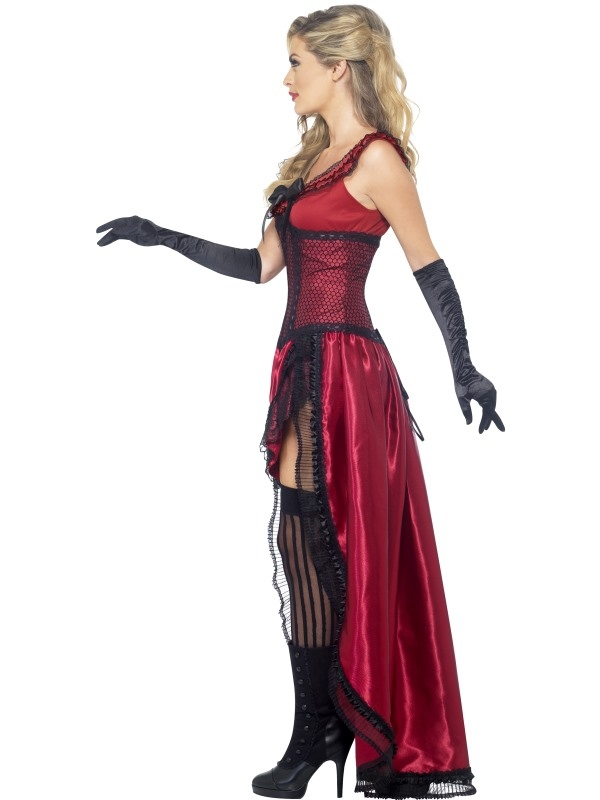 Western Authentic Bordeel Dames Kostuum - Afbeelding 3