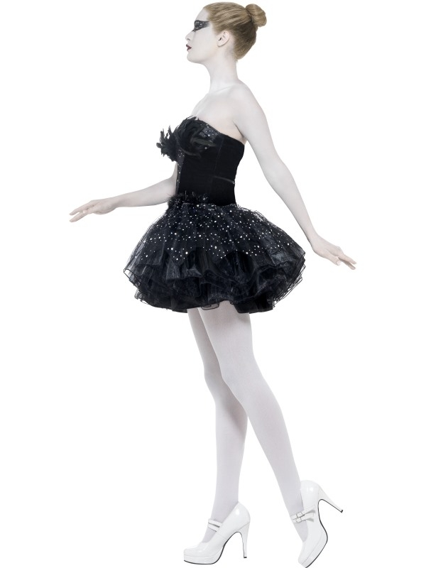 Gothic Black Swan Ballet Dames Kostuum - Afbeelding 2