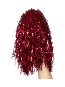 Pom Poms Metallic Red