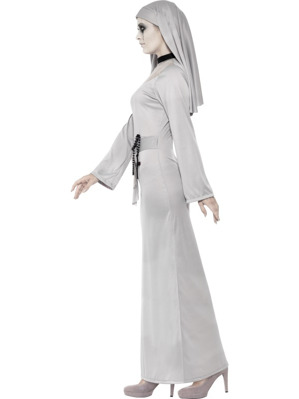 Bewitching Zilver Zwarte Heksen Pruik Halloween - Afbeelding 2