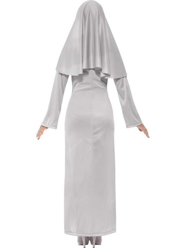 Bewitching Zilver Zwarte Heksen Pruik Halloween - Afbeelding 3