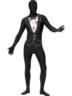Beschoten Gangster Halloween Morph Suit Second Skin Kostuum